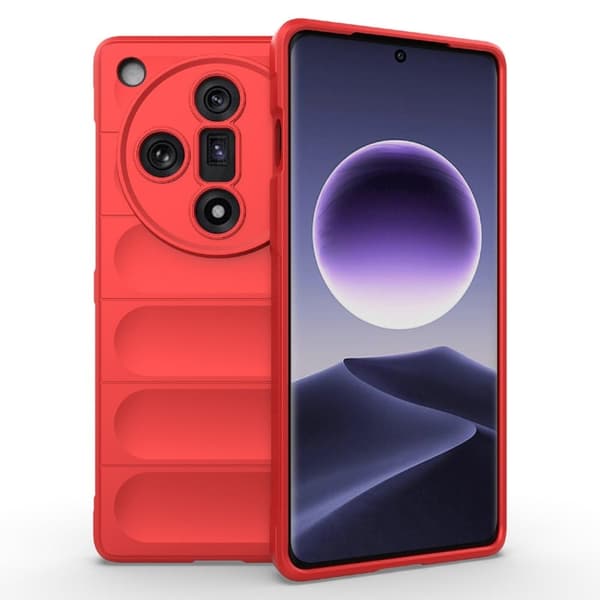 Mjukt greppformat Oppo Find X7 skal - Röd Röd