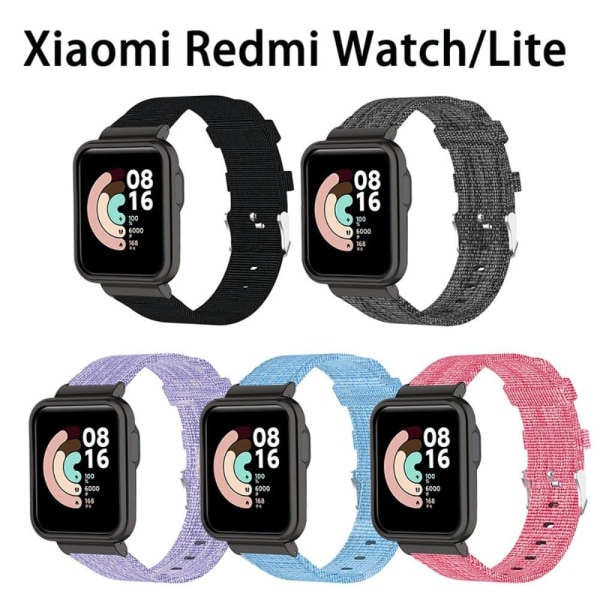 Xiaomi Mi Watch Lite / Redmi Watch nylon kankainen ranneke - Ruusu Pink