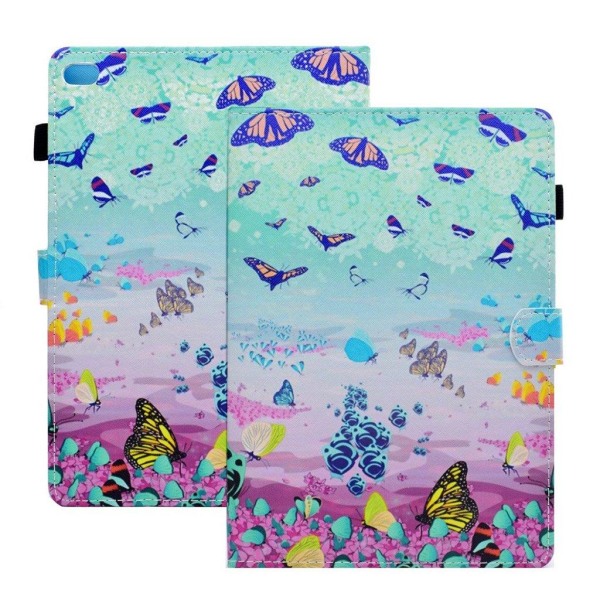 iPad (2018) mønstret PU læder flip etui - Farverigt sommerfugle Multicolor