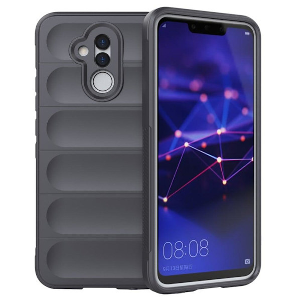 Pehmeä kahva muotoiltu kuori Huawei Mate 20 Lite - Tummanharmaa Silver grey