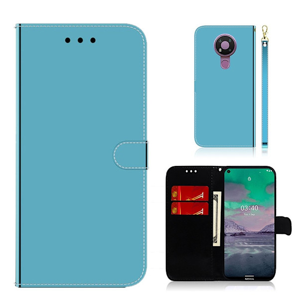 Mirror Nokia 3.4 Flippetui - Blå Blue