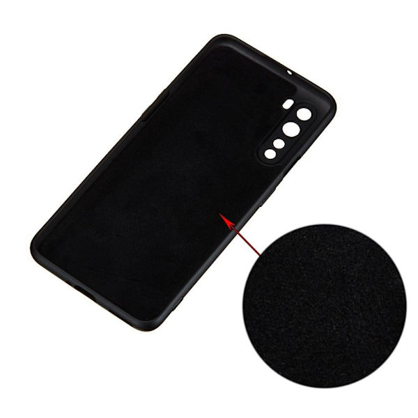 Matte Liquid silikone cover til OnePlus Nord - Sort Black