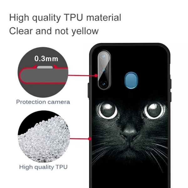 Imagine Samsung Galaxy A11 / M11 kuoret - kissa Black