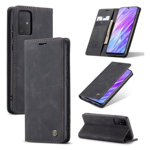 CaseMe Samsung Galaxy S20 Plus Vintage Etui - Sort Black