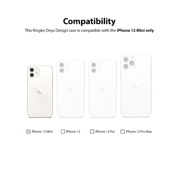 Ringke ONYX DESIGN - iPhone 12 mini - Slutte Å Snakke Black