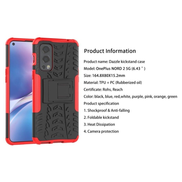 Offroad Suojakotelo OnePlus Nord 2 5G - Punainen Red