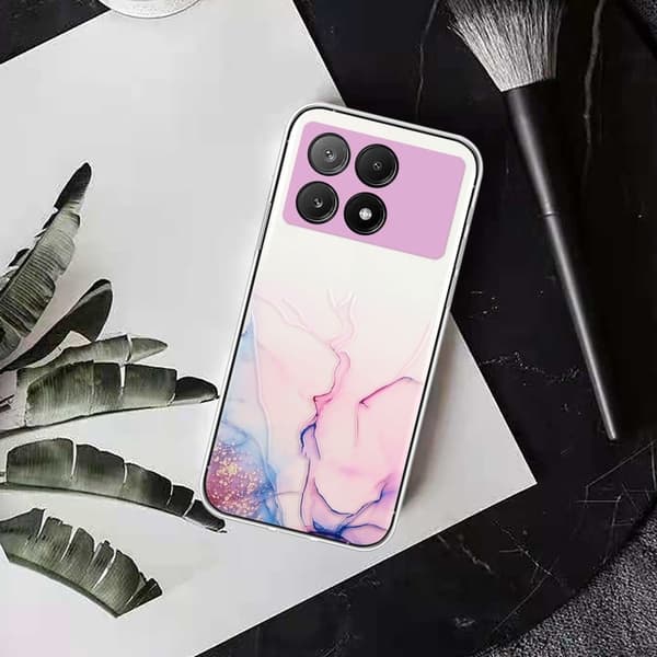 Marmordesign Xiaomi Redmi K70E / Xiaomi Poco X6 Pro deksel - Rosa Pink