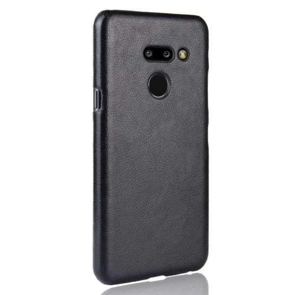 LG G8 ThinQ litsi pintainen suojakotelo  - Musta Black