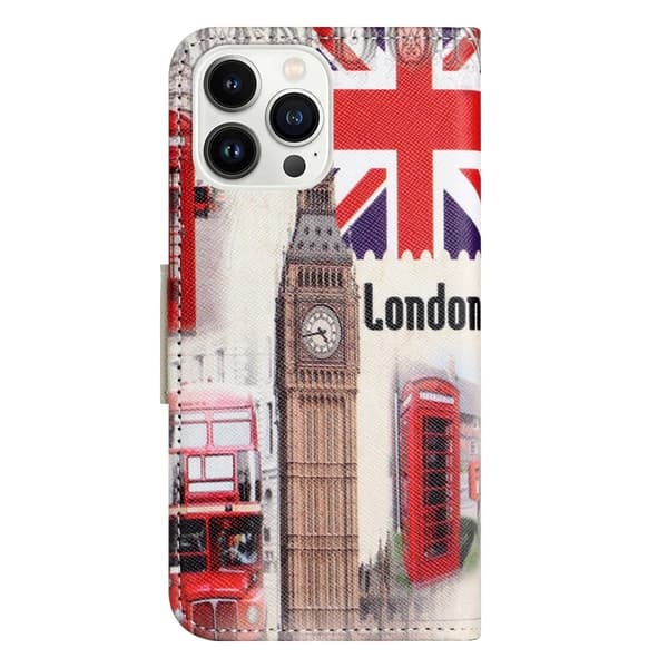 Wonderland iPhone 14 Pro Flippetui - London Big Ben Multicolor