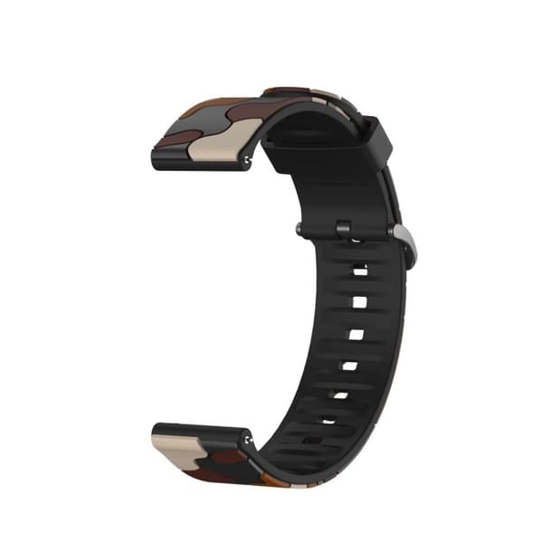 20 mm universal klokkerem med kamuflasjetema - Brun Brown