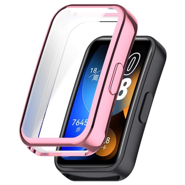 Huawei Band 9 / 9 NFC / 8 / 8 NFC Joustava Watch Suojakotelo Galvanointi Full Coverage Shell - Pinkki Pink