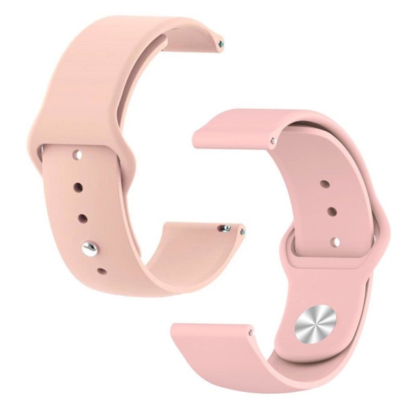 Samsung Galaxy Watch Active joustava silikoninen ranneke - Ruusukulta Pink