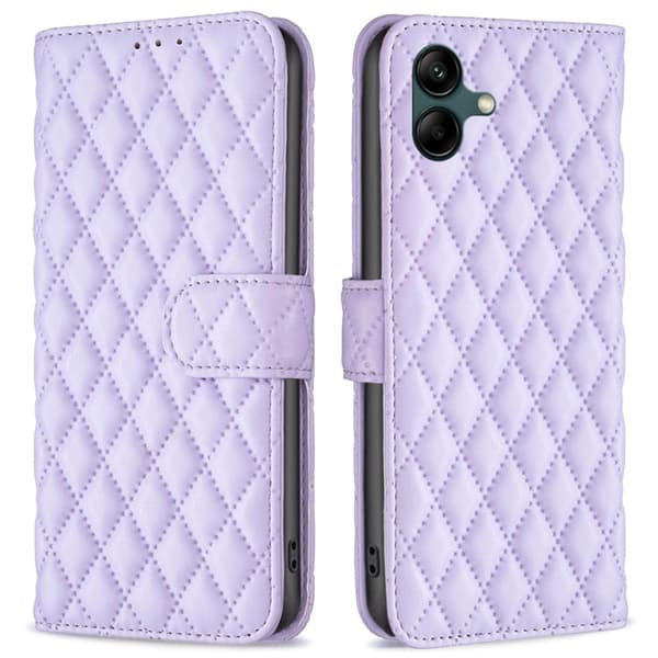 Rhombus mat Samsung Galaxy A05 flip etui - Lilla Purple