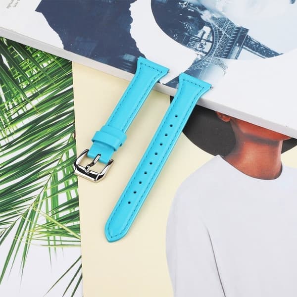 Fitbit Versa 3 T-Shape ægte læder rem - Lake blå Blue