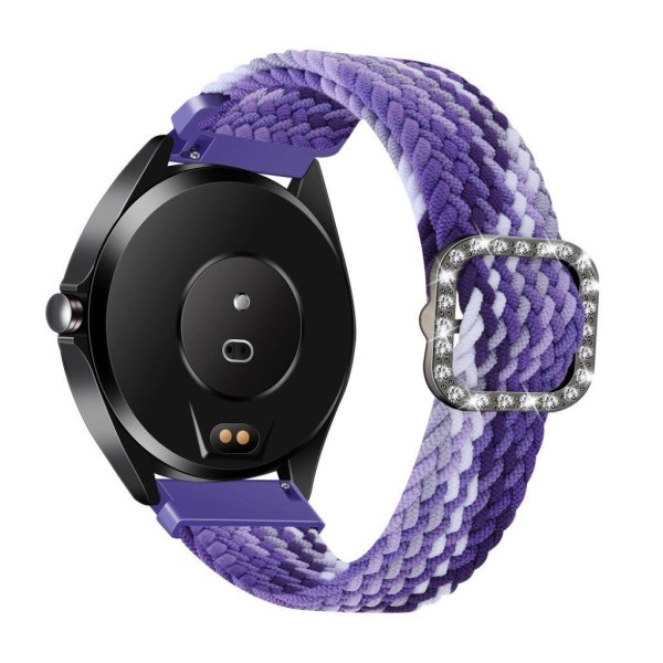 22mm Universal nylon + strassi solki kellon hihna - Viinirypäle Violetti Purple