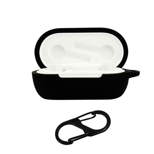OnePlus Buds Z silikonisuojus soljella - Musta Black