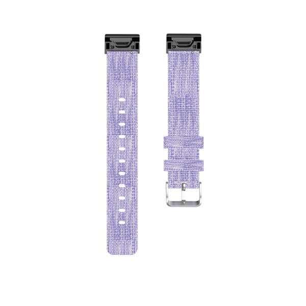 20 mm canvas-urrem til Garmin-ur med værktøj - Lilla Purple