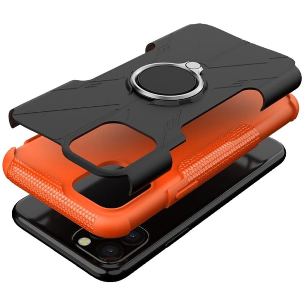 iPhone 11 Pro Max 6,5 tommer Ring Kickstand Design Drop-proof Ca Orange