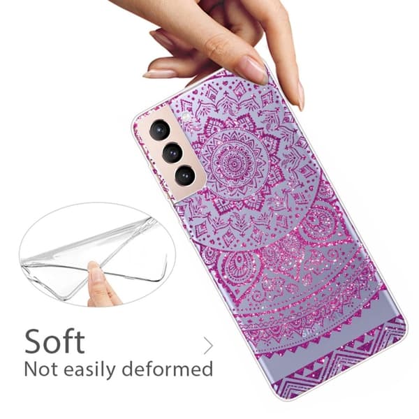Deco Samsung Galaxy S22 Plus Suojakotelo - Rose Flower Pattern Pink
