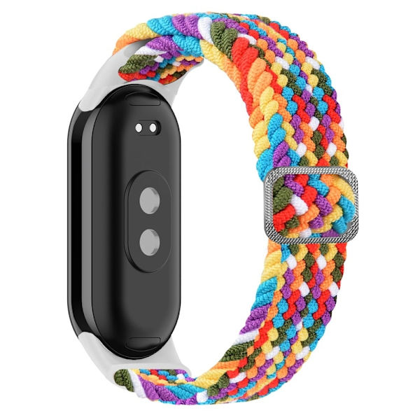 Xiaomi Smart Band 8 elastisk nylonfletningsrem - Regnbue Multicolor