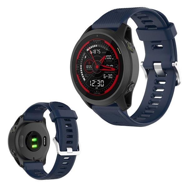 Garmin Forerunner 745 silicone watch band - Midnight Blue Blå