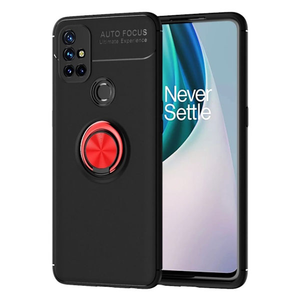 Ringo etui - OnePlus Nord N10 5G - sort / rød Red