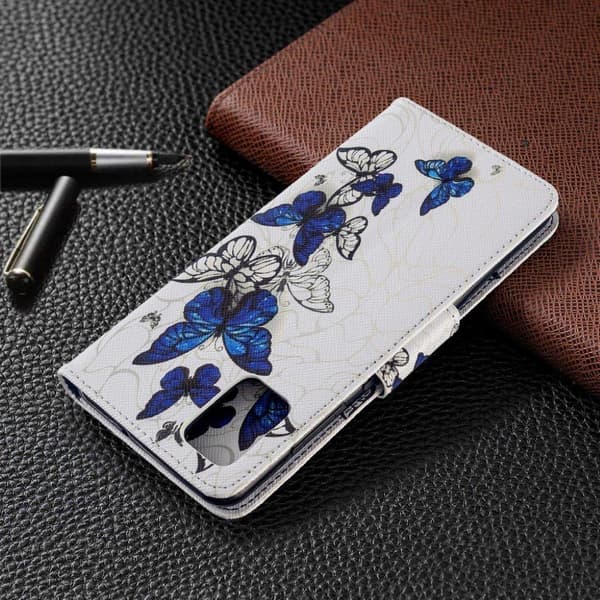 Wonderland Samsung Galaxy A51 etui – Blå Sommerfugle Multicolor