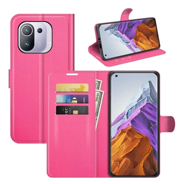 Classic Xiaomi Mi 11 Pro flip etui - Rose Pink
