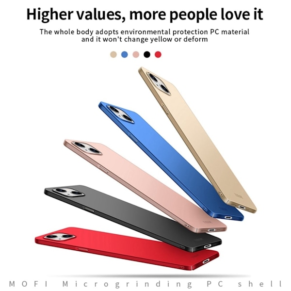 MOFI iPhone 14 slim shield kotelot - Kulta Gold