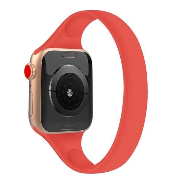 Apple Watch Series 41mm - 40mm - 38mm silikone rem, str: L - Rød Red