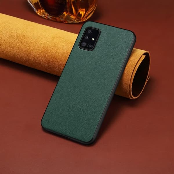 Matt og elegant Samsung Galaxy A51-deksel med struktur - Grønn Green