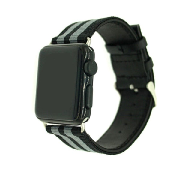 Apple Watch 38mm erstatnings urrem i nylon og kunstlæder i sport Green