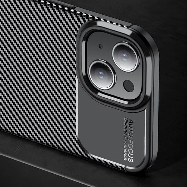 Carbon Shield iPhone 15 Plus Suojakotelo - Musta Black