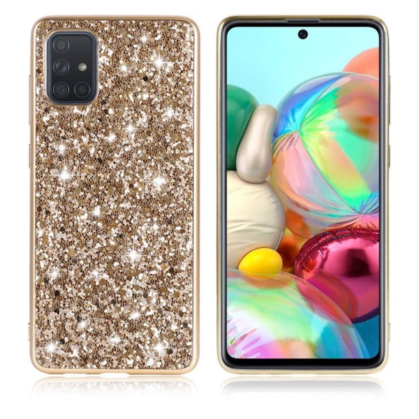 Glitter Samsung Galaxy S10 Lite Etui - Guld Gold