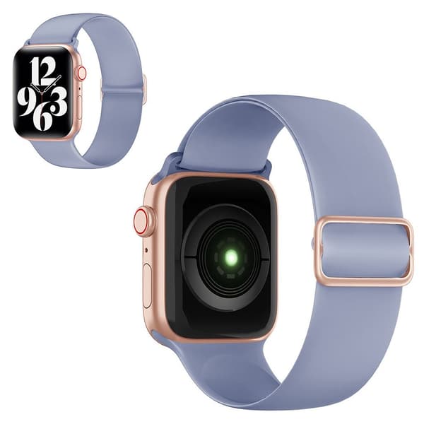Apple Watch 44mm justerbar silikone-urrem - Lyselilla Purple