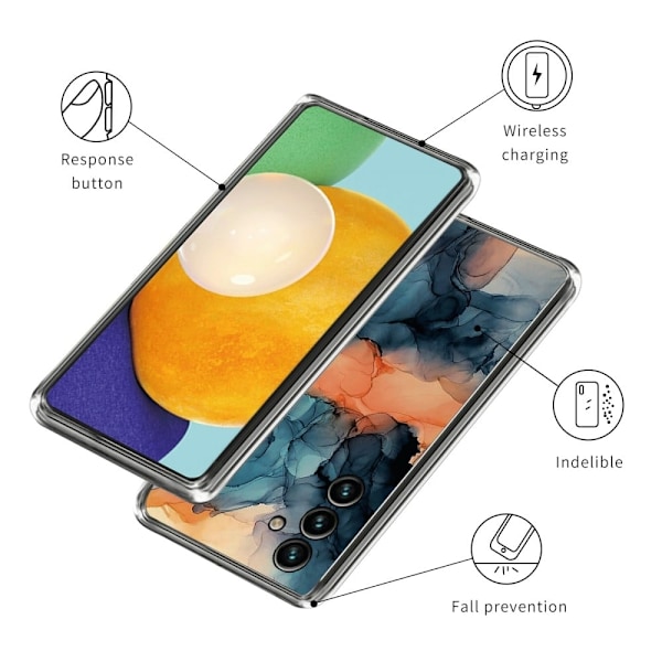Marmormotiv Samsung Galaxy A34 5G skal - Mellan De Blå multifärg