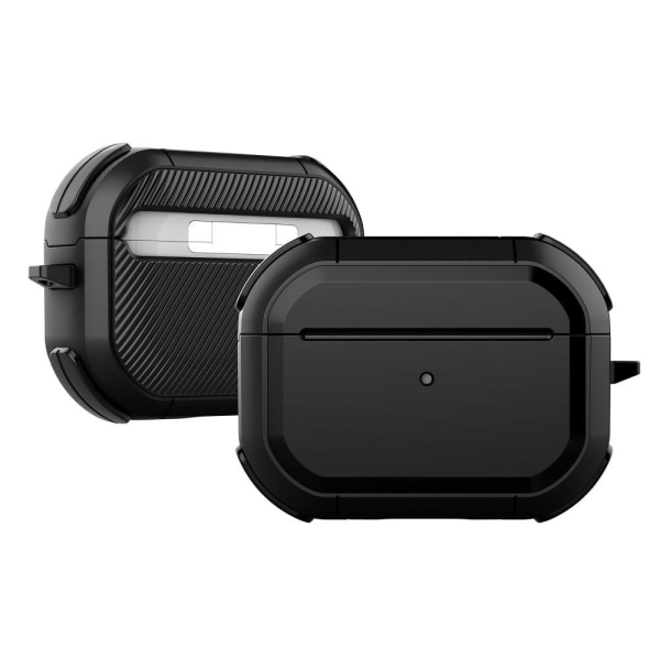 AirPods Pro 2 armor style case with ring - All Black Black