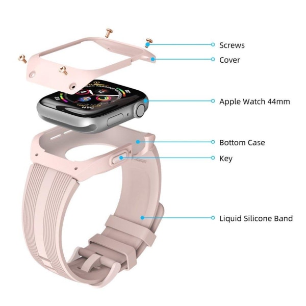 Apple Watch Series 5 40mm silikone Urrem - Lyserød Pink