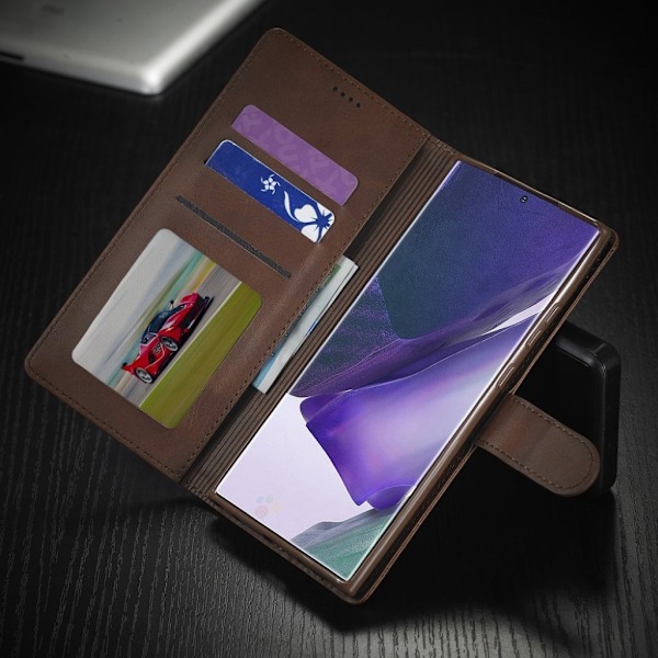 LC.Imeeke läder Samsung Galaxy Note 20 fodral - Brun Brun