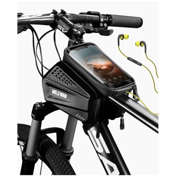 WILD MAN ES6 waterproof cycling bag + touch screen view Black