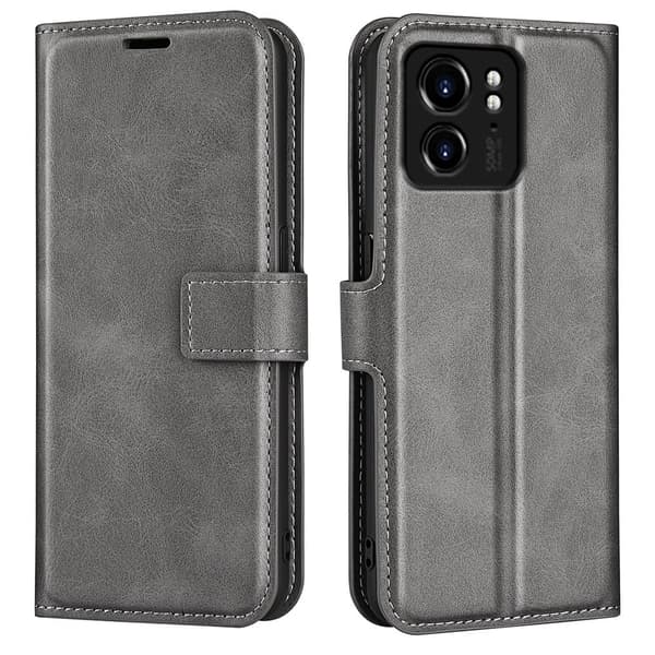 Lompakko Nahkakotelo For Motorola Edge 40 - Harmaa Silver grey