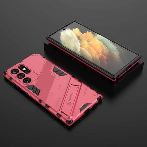 Støtsikkert hybriddeksel for Samsung Galaxy S22 Ultra - Rose Pink