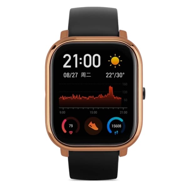 Huami Amazfit GTS Bumper Frame Hollow hårt galvaniserat klockfodral - Roséguld Rosa
