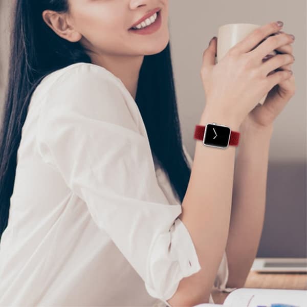 Apple Watch (41 mm) urrem i nylon - Rød Red