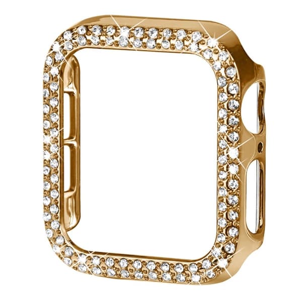 Apple Watch (45 mm) skyddsfodral med strassdekor - Guld Guld