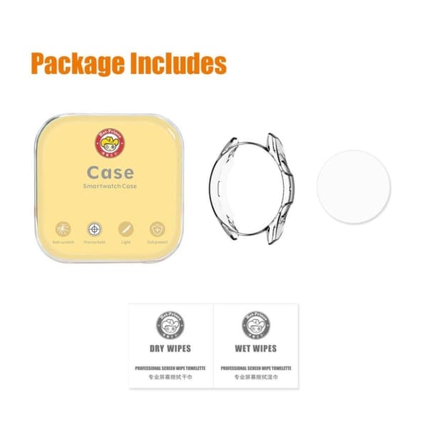 HAT-PRINCE Samsung Galaxy Watch 3 (45mm) tempered glass + durable frame Transparent