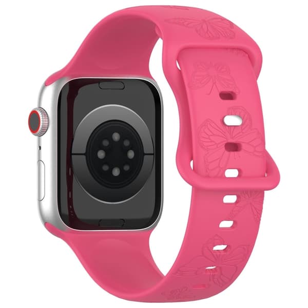 Apple Watch 49 mm / 45 mm / 44 mm / 42 mm silikonerem - Lyserød Pink