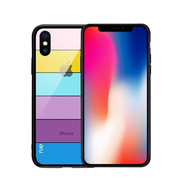 NXE iPhone Xs Max hybrid etui med stribemønster - Style C Multicolor
