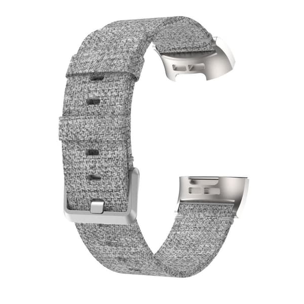 Fitbit Charge 3 klokkereim av kanvas materiale - grå Silver grey