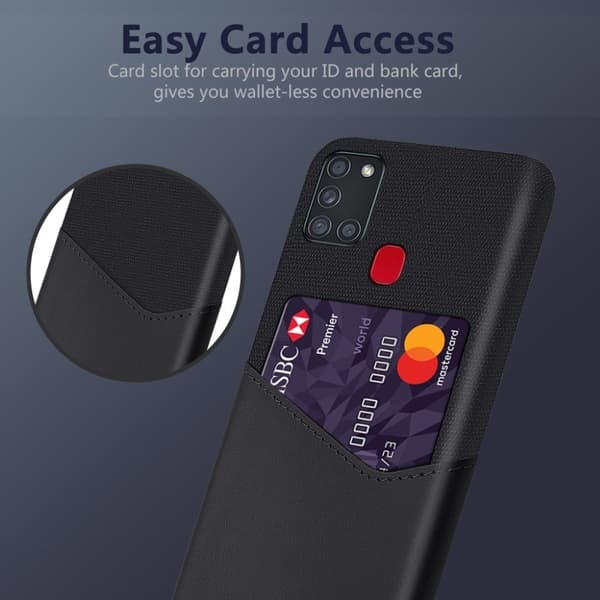 Bofink Samsung Galaxy A21s Card deksel - Svart Black